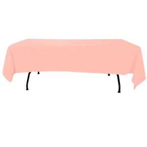 Rectangular Cotton Tablecloth Pinkish Orange Summer Coral 60x87 NWOT